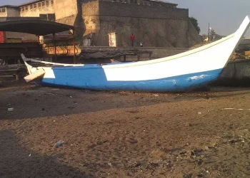 Fiber Boat at Shore